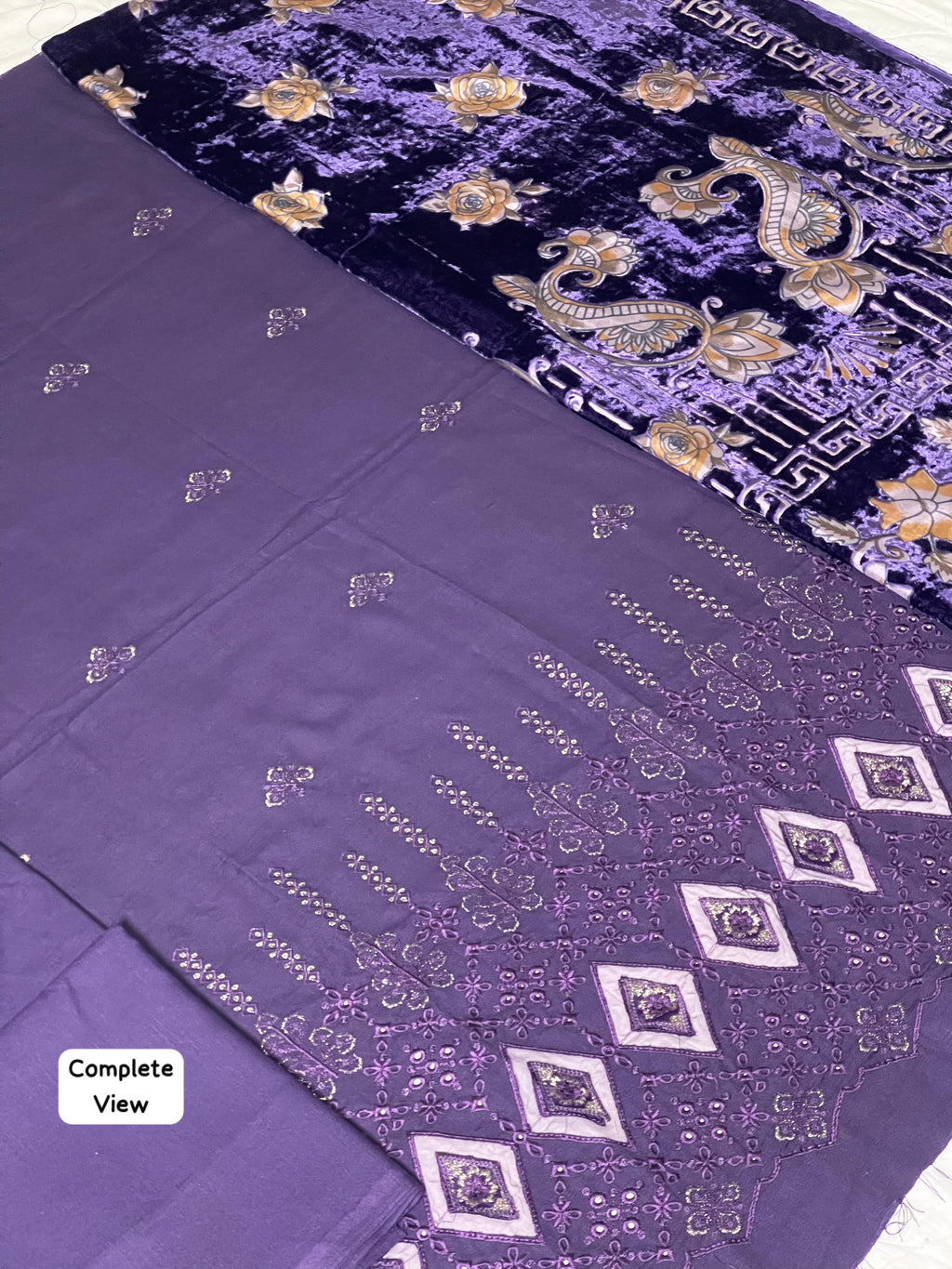 BRAND [ حسین ریاض ] FABRIC [ PREMIUM DHANAK ] 3 PIECE [ UNSTITCHED ] WINTER COLLECTION