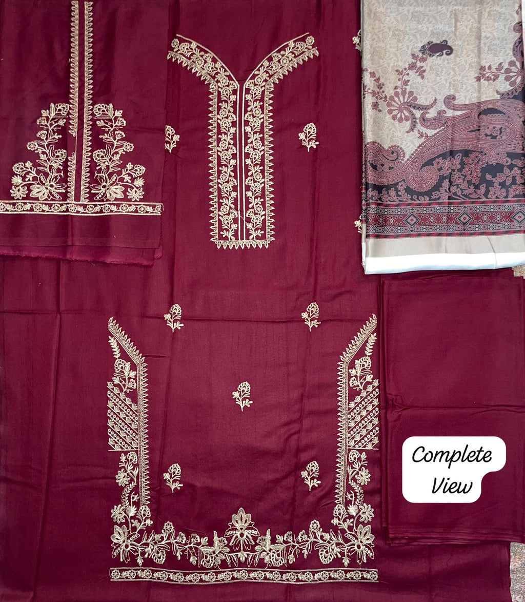 BRAND [ I Z E L ] [ Winter Collection ] FABRIC [ PREMIUM DHANAK ] 3 PIECE [ UNSTITCHED ]