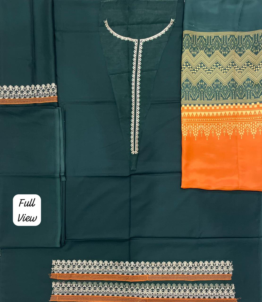 BRAND [ BAREEZE ] FABRIC  [ EMBROIDERED DHANAK ] 3 PIECE [ UNSTITCHED ] WINTER COLLECTION