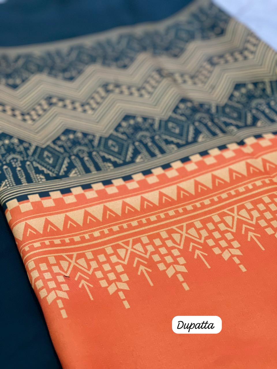 BRAND [ BAREEZE ] FABRIC  [ EMBROIDERED DHANAK ] 3 PIECE [ UNSTITCHED ] WINTER COLLECTION