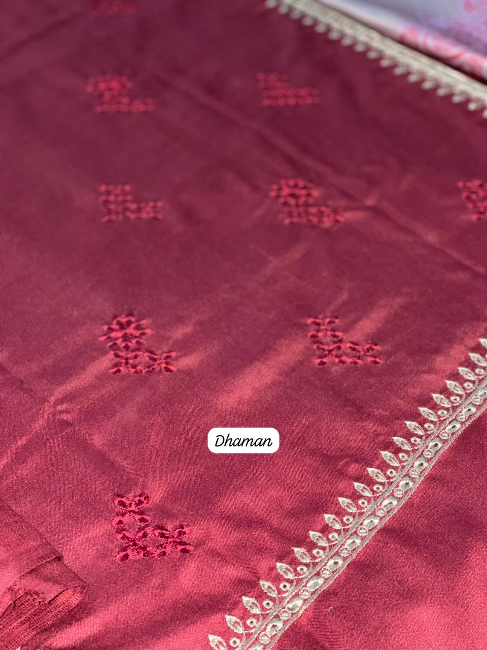 BRAND [ IZEL ] FABRIC [ PREMIUM DHANAK ]  3 PIECE [ UNSTITCHED ]
