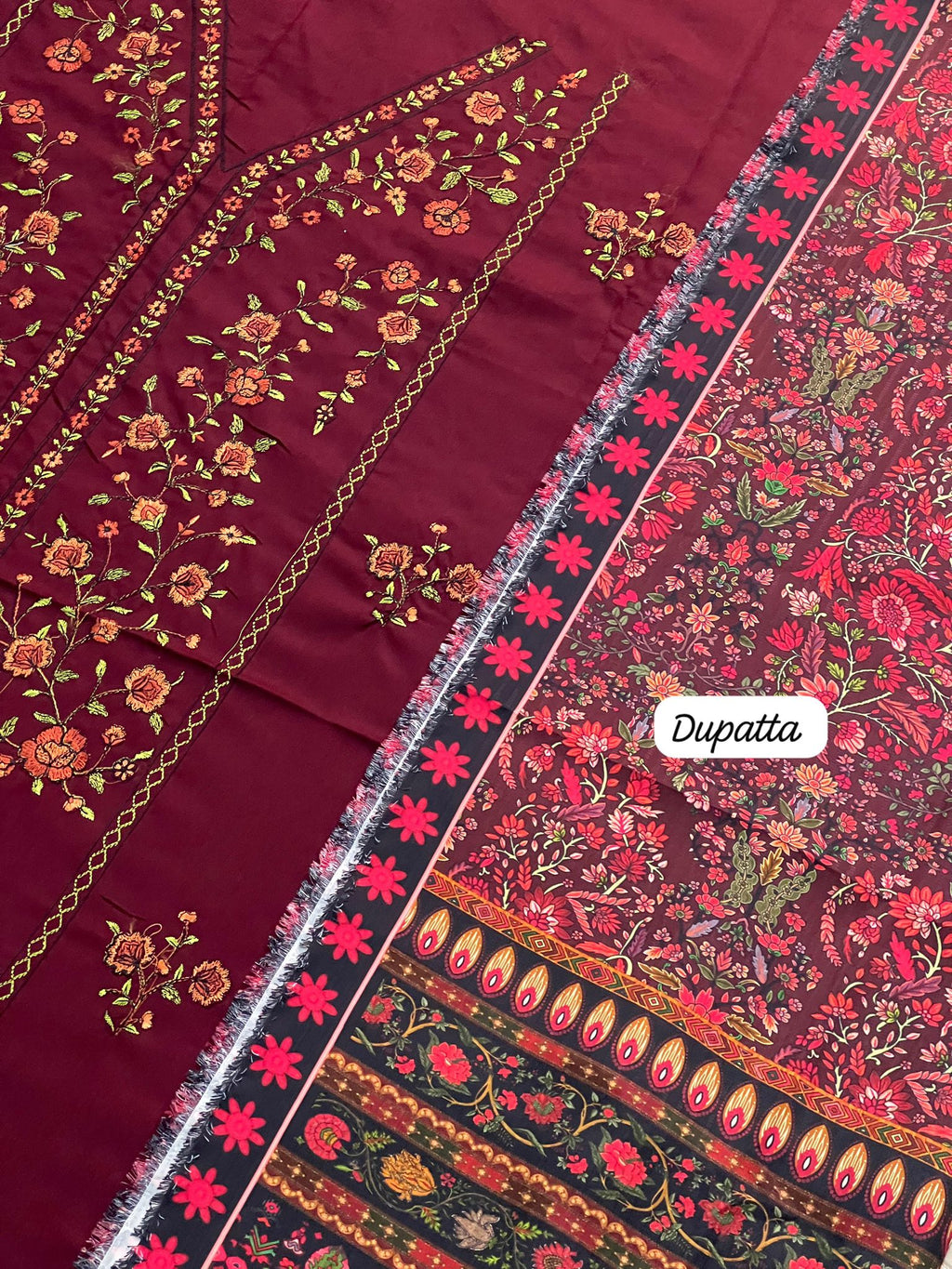 BRAND [ HUSSAIN REHAR] FABRIC [ PREMIUM DHANAK ] 3 PIECE [ UNSTITCHED ] WINTER COLLECTION