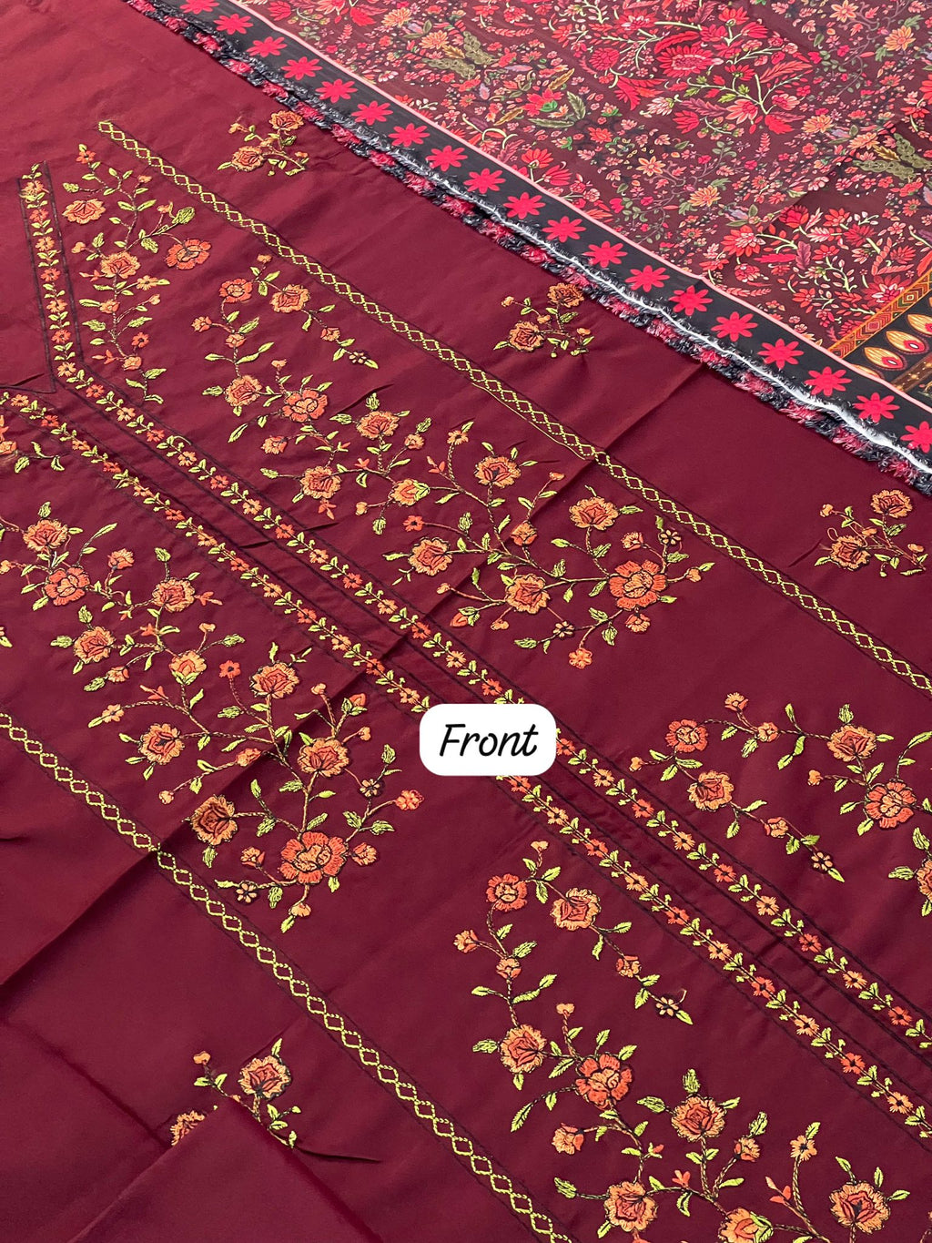 BRAND [ HUSSAIN REHAR] FABRIC [ PREMIUM DHANAK ] 3 PIECE [ UNSTITCHED ] WINTER COLLECTION