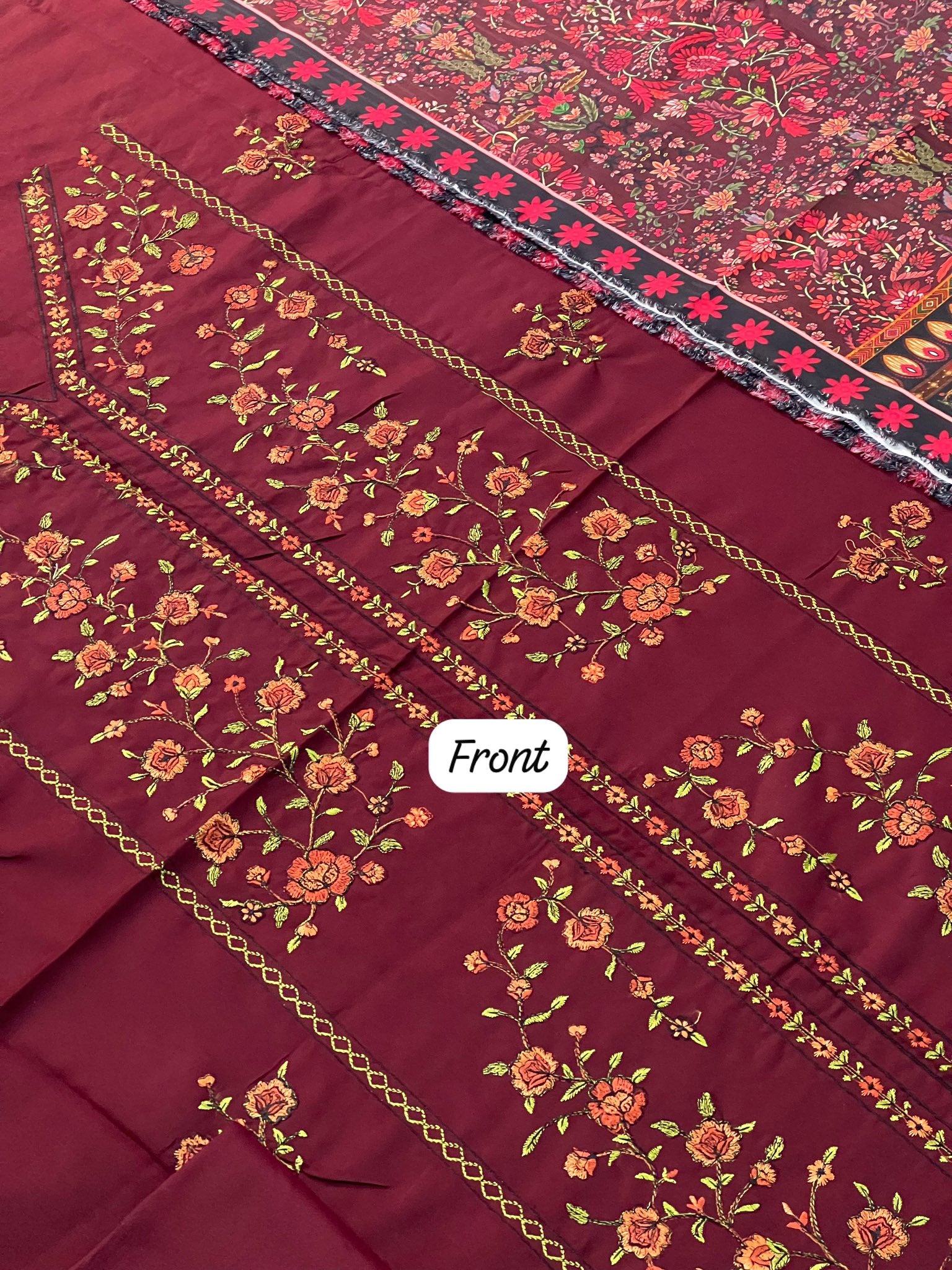 BRAND [ HUSSAIN REHAR] FABRIC [ PREMIUM DHANAK ] 3 PIECE [ UNSTITCHED ] WINTER COLLECTION