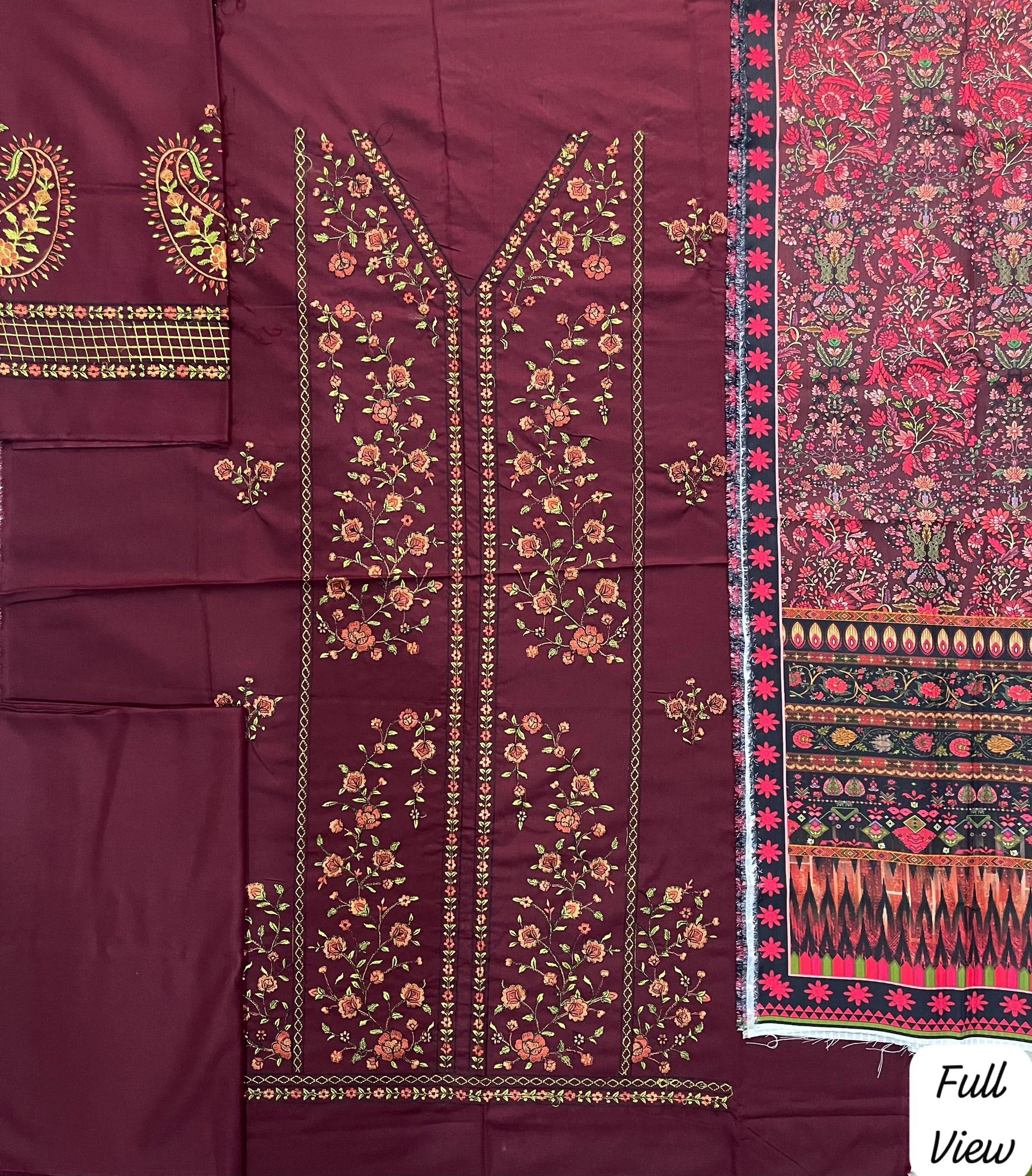 BRAND [ HUSSAIN REHAR] FABRIC [ PREMIUM DHANAK ] 3 PIECE [ UNSTITCHED ] WINTER COLLECTION