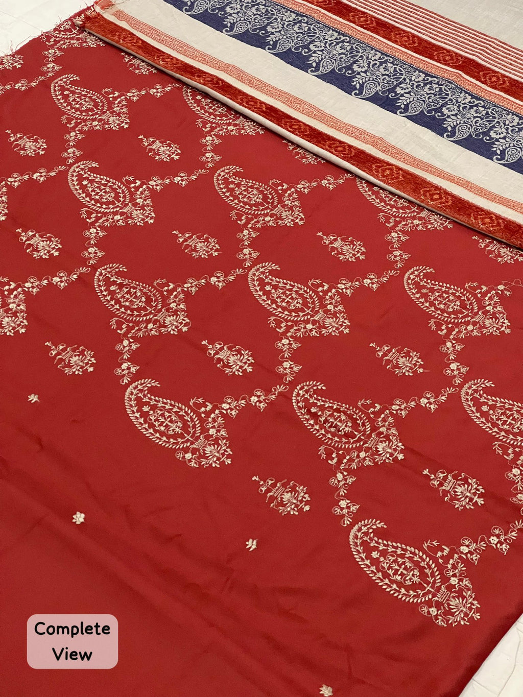 Peach Wool Dhanak Fabric 3 Piece Unstitched Winter Collection