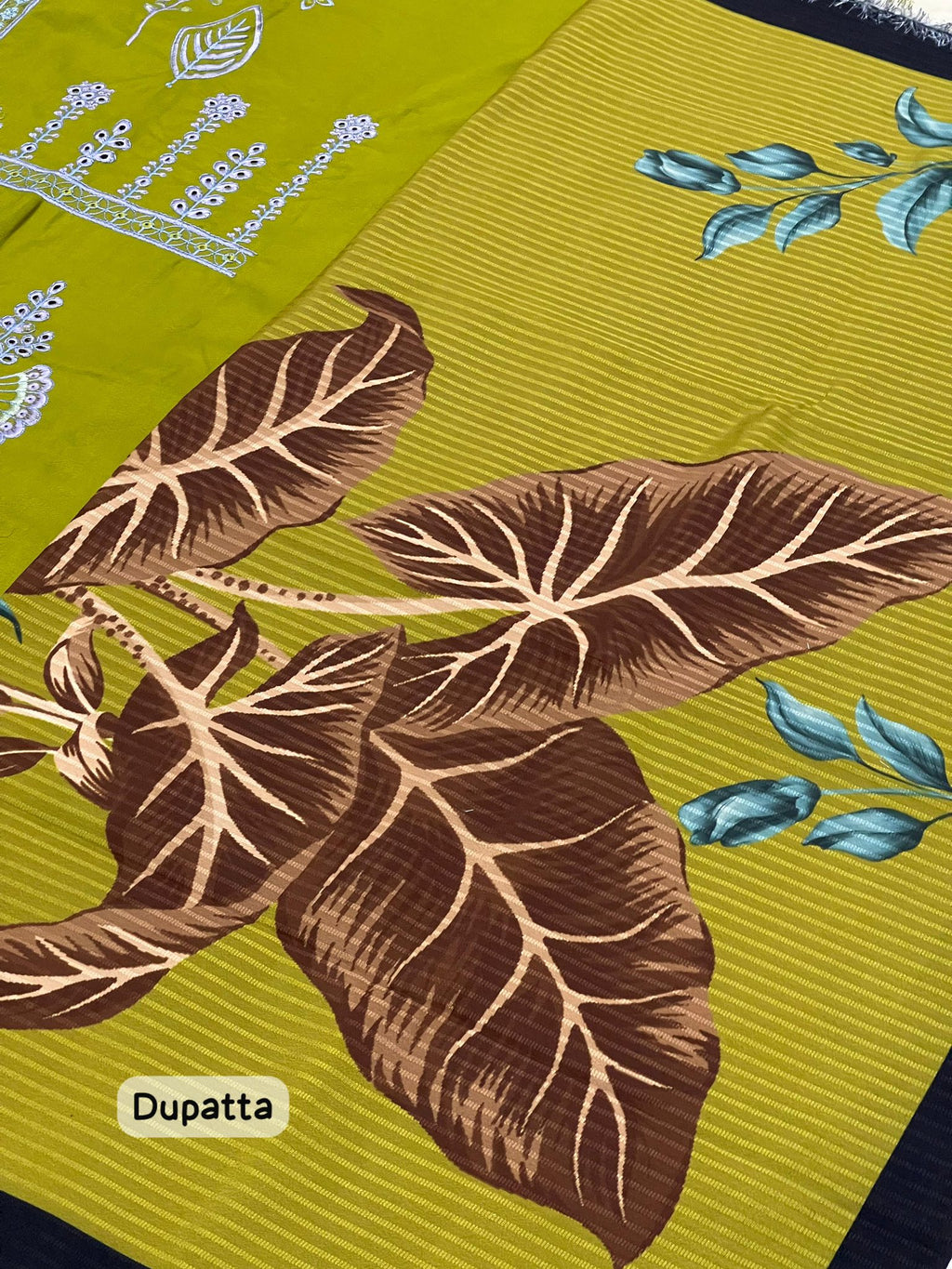 Brand : MARIA.B. Fabric : Embroidered Dhanak 3 Piece Unstitched Winter Collection