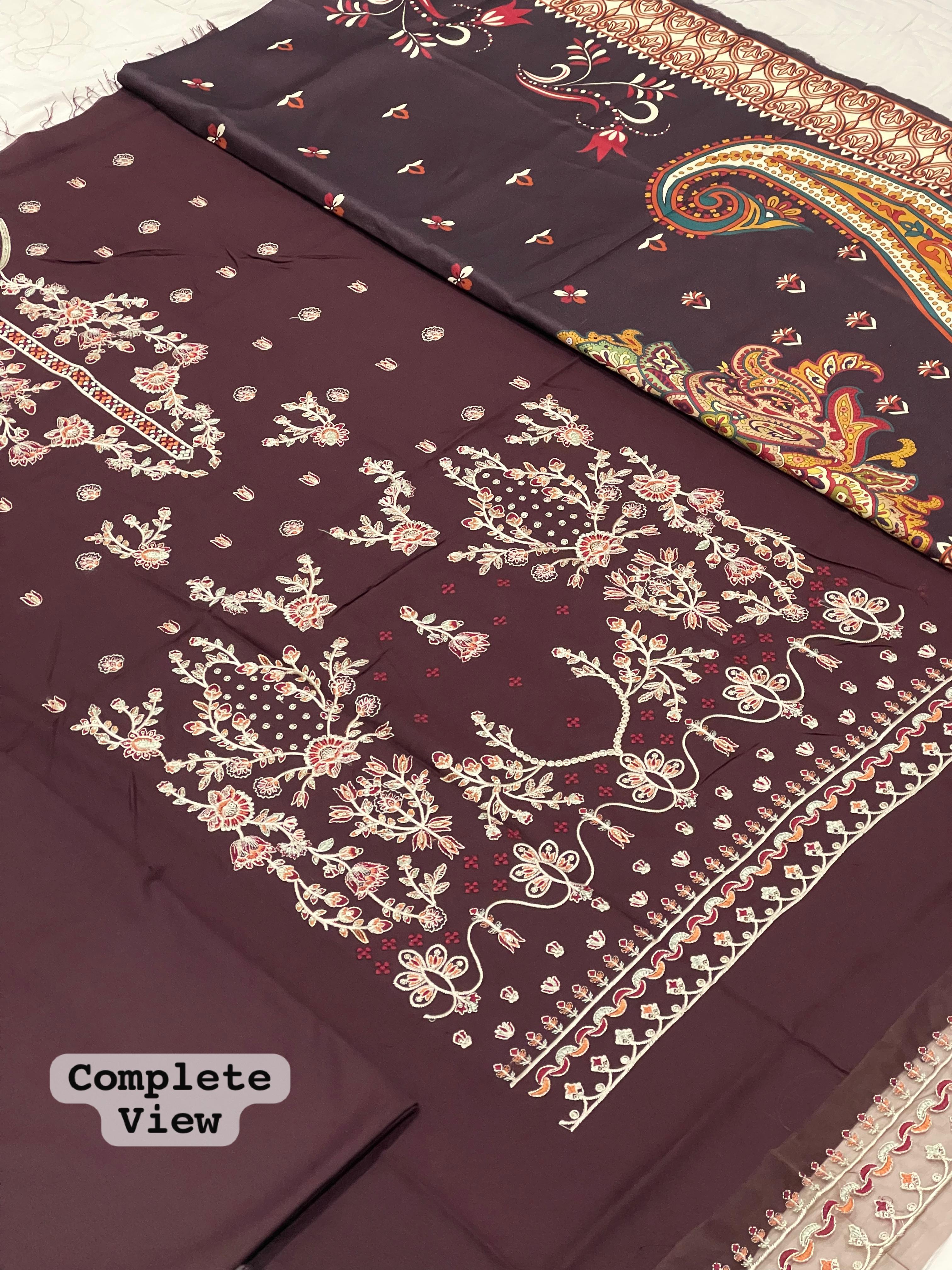 BRAND [ Aneela's Collection ] FABRIC [ BEST QUALITY DHANAK ] 3 PIECE [ UNSTITCHED ] WINTER COLLECTION