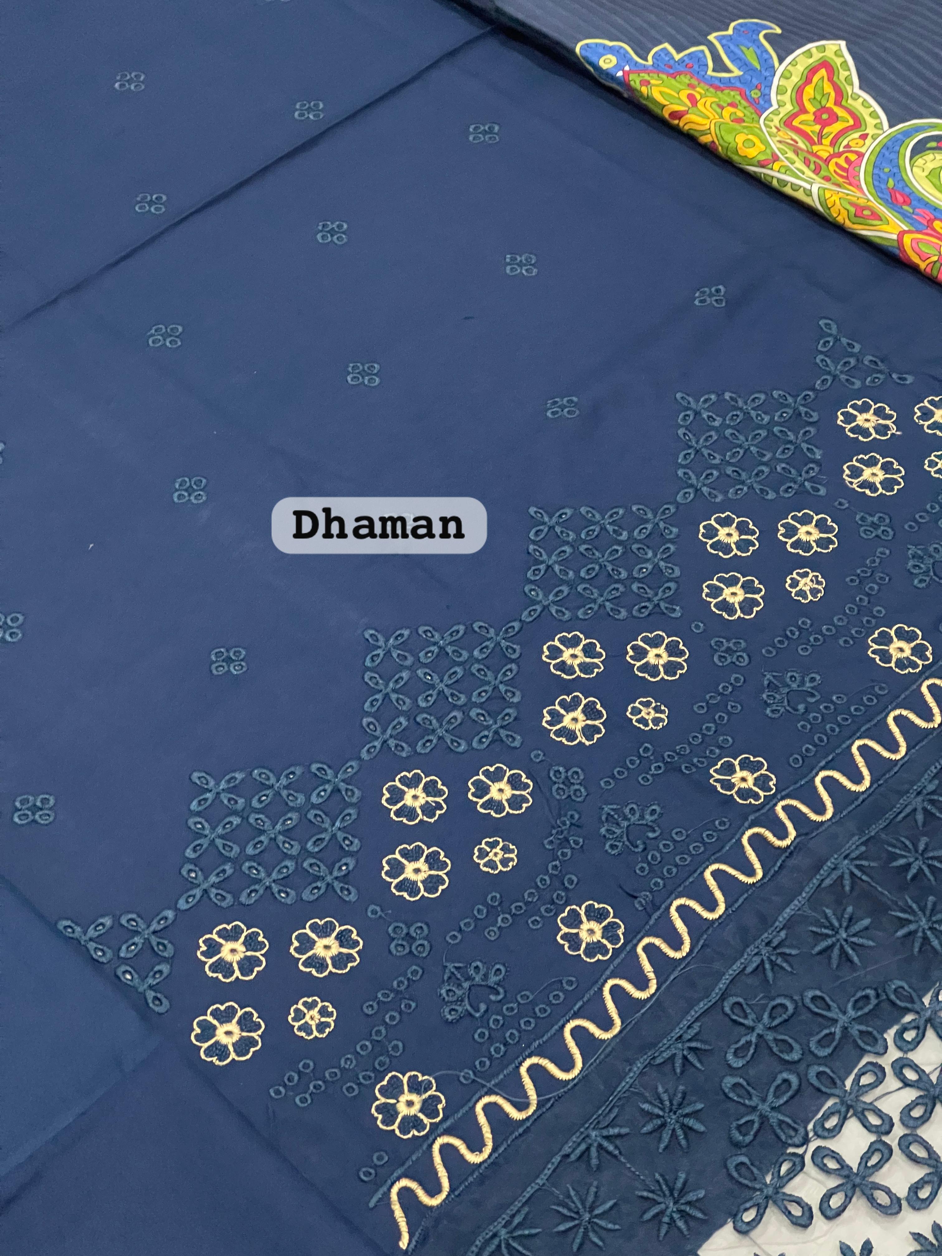 BRAND [ JAZMIN ] FABRIC [ BEST QUALITY DHANAK ] 3 PIECE UNSTITCHED  WINTER COLLECTION